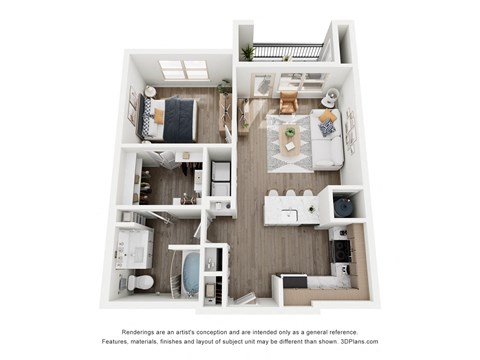 a 3 bedroom floor plan with a bathroom and a bedroom